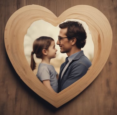 silhouette of father and daughter