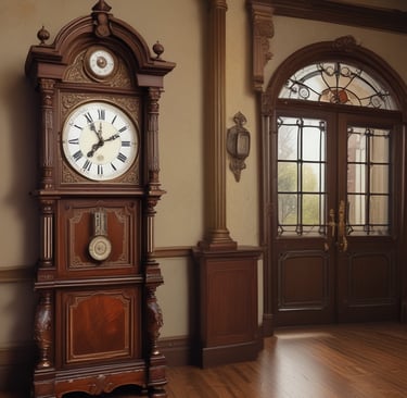 an antique grandfather clock