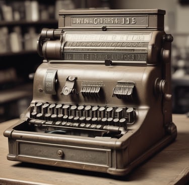 an old manual cash register