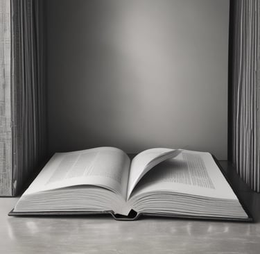 a close up of a large open book