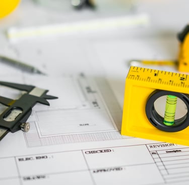 measuring scale tape and glass calibration