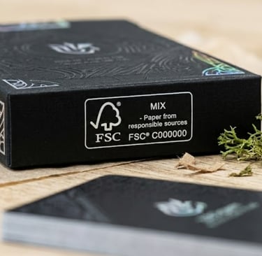 FSC certified eco-friendly packaging for Italian card games