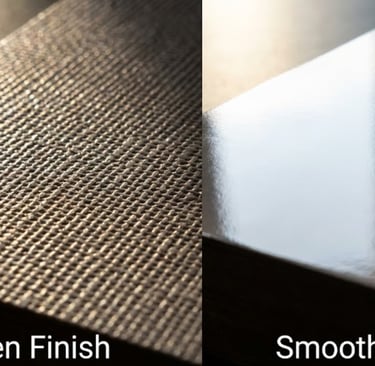 Extreme Topography: Linen vs. Smooth Finish under Angled Light