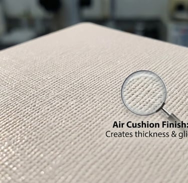 Macro shot of linen finish texture on playing card paper 310gsm German core.