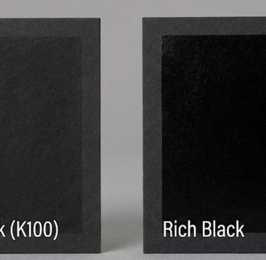 Rich black vs standard black printing