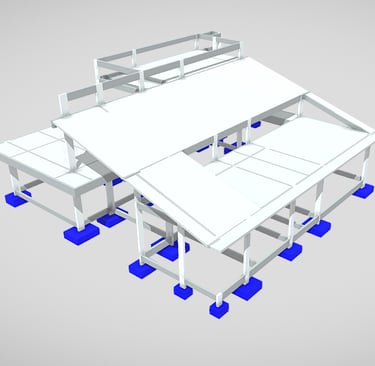 Projeto estrutural residência médio padrão 3d