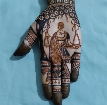 Heena design for palm