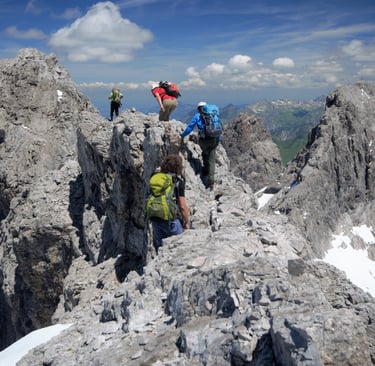allgäuer alpen kletterer hochfrottspitze heilbronnerweg variantesonne