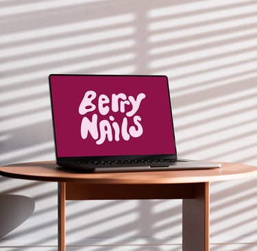 Branding/mockup Berry nails par Soleado studio - graphiste Liège