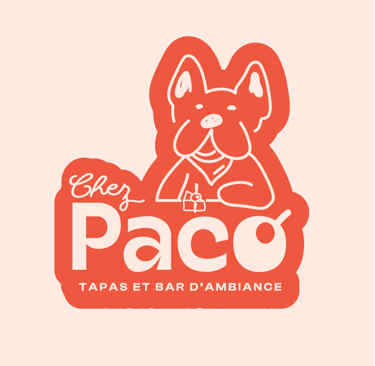 Logo chez Paco, tapas et bar d'ambiance - soleado studio Liège - mascotte