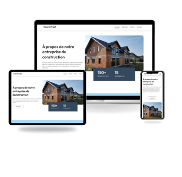 réalisation site internet d'une entreprise du bâtiment