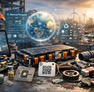 Industrial assets tracked for circular reuse and future material supply.