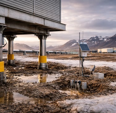 yper-realistic Arctic facility on steel pile foundations over thawing permafrost