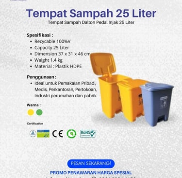 Tempat Sampah Dalton 25 Liter