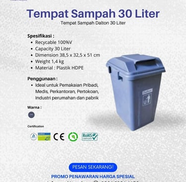 Tempat Sampah Dalton 30 Liter
