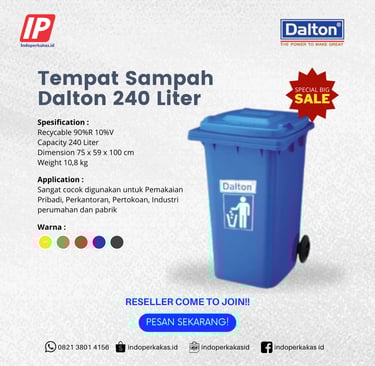 tempat sampah 240 ;liter
