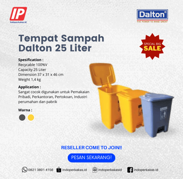 tempat sampah 25 liter 