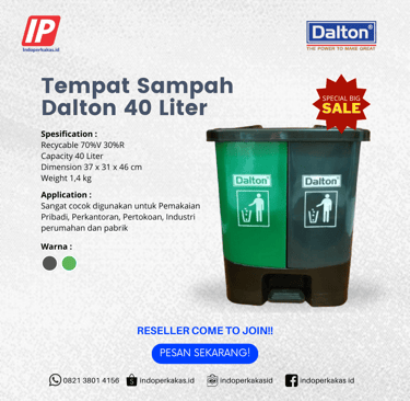 tempat sampah 40 liter 