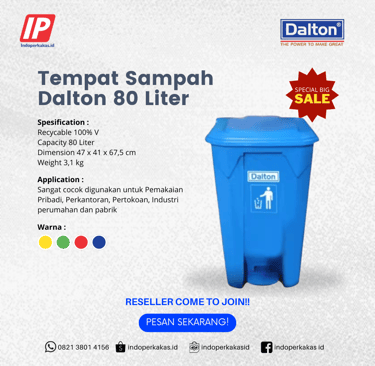 tempat sampah 80 liter 