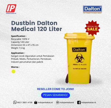 tempat sampah medis 120 liter