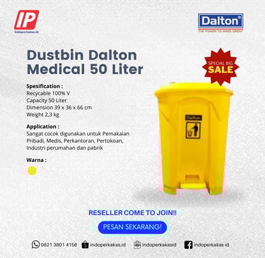 tempat sampah medis 50 liter