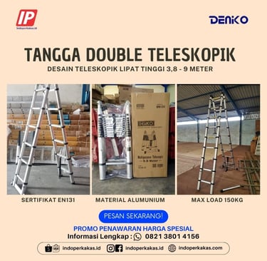 Tangga Denko Double Teleskopik