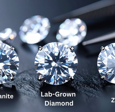 The Difference Between Moissanite, Cubic Zirconia, and Lab Diamonds