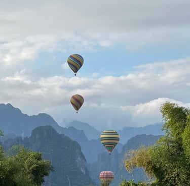 Montgolfière dans le ciel, photo, magnifique