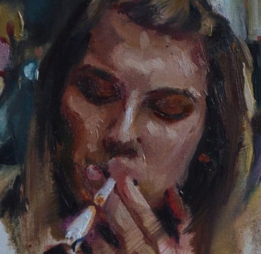 Au revoir - Óleo sobre tela - 20cm x 30cm