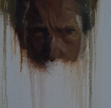 Old men die and the world keeps spinning - Óleo sobre tela - 20cm x 30cm