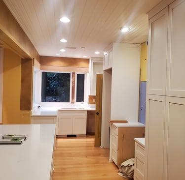 During work picture of a kitchen