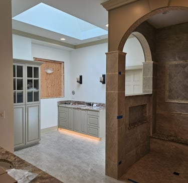 Finished bathroom in isshiqua washington