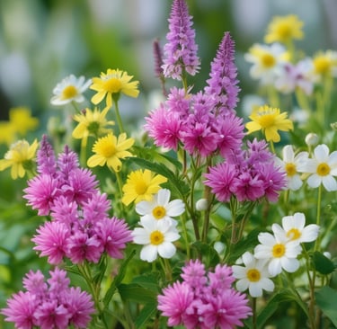 a wooden table topped with bottles of essential oils