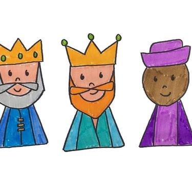# Wise Men hand drawn by child