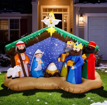 Outdoor inflatable Nativity scene