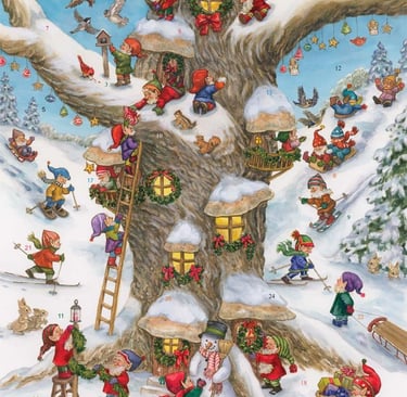 Traditional advent calendar