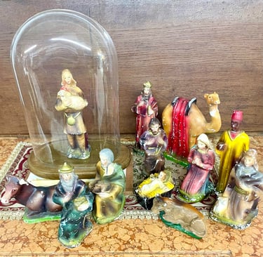 antique Belgian Nativity set
