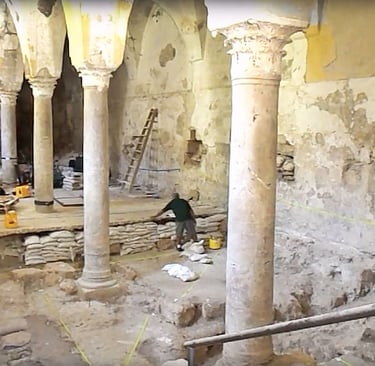 Archeological work within the Church of the Nativity