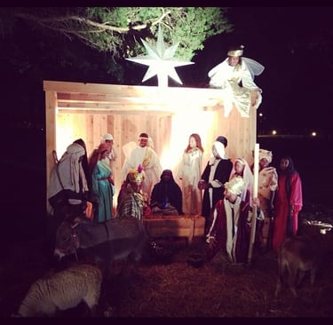 photo showing a living nativity