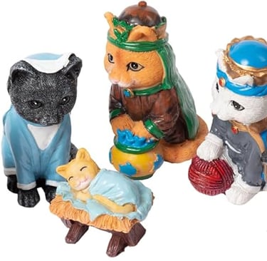 cat figure Nativity
