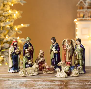 ceramic Nativity set