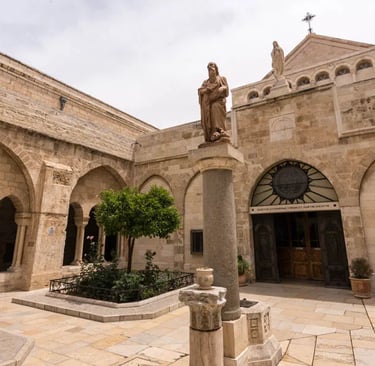 courtyard for Church of the Nativity