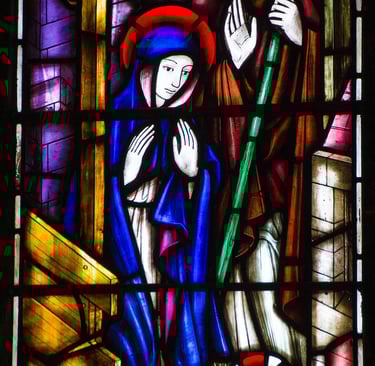 Stained glass Nativity