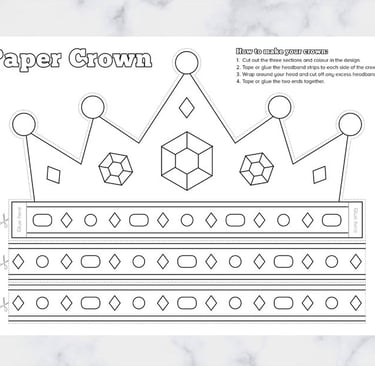 printable template for crown