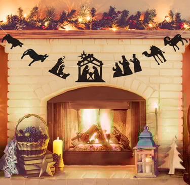 fireplace Nativity