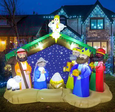 Outdoor inflatable Nativity set