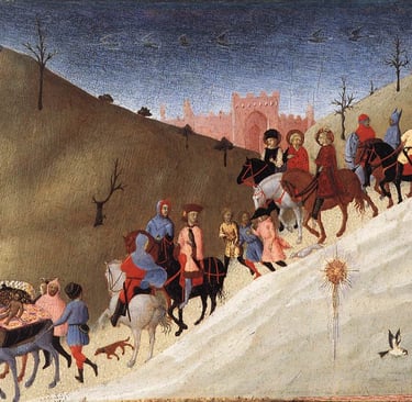 Journey of the Magi by Sassetta (Stefano di Giovanni) – ca. 1433-35