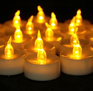numerous LED candles
