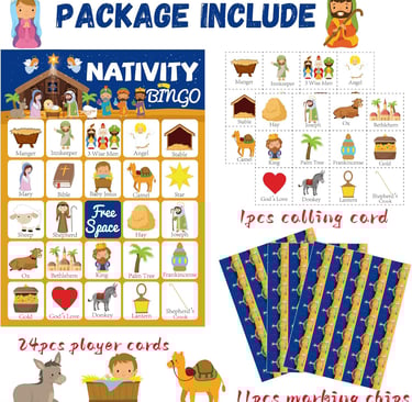Nativity Bingo game for kids