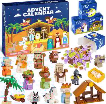 Nativity figure building block Advent Calendar